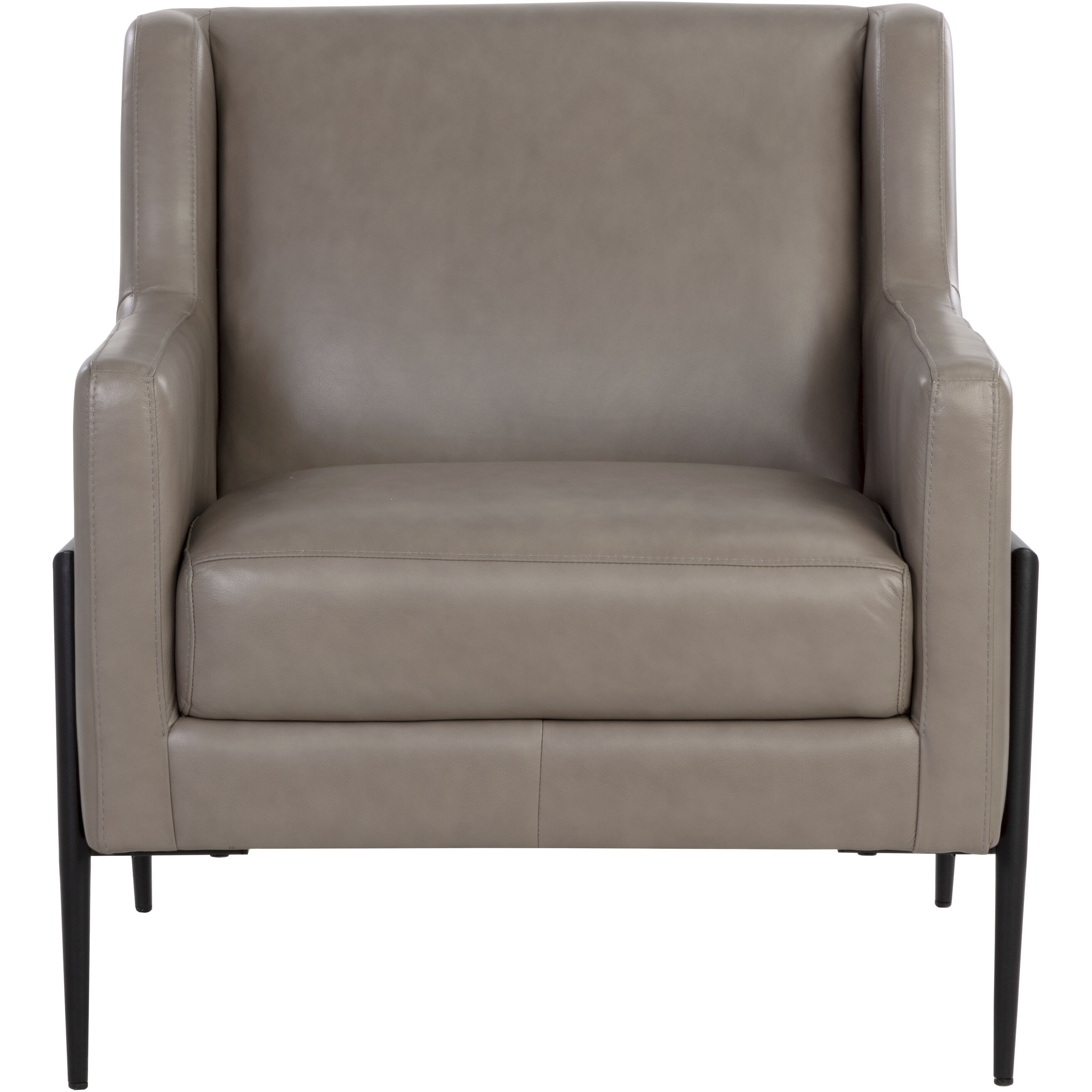 Talula Alpine Grey Leather Lounge Chair